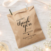 Sachets En Papier Merci doux moderne Mariage de coeur élégant (Coupé)