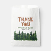 Sachets En Papier Merci du Baby shower des bois (Devant)
