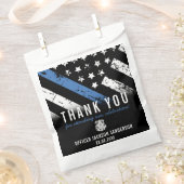Sachets En Papier Merci du drapeau de la ligne bleue de la retraite  (Coupé)
