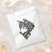 Sachets En Papier Merci du loup tribal (Coupé)