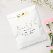 Sachets En Papier Merci écriture moderne Mariage blanc (Scellé)