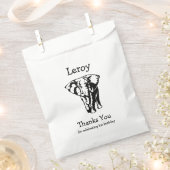 Sachets En Papier Merci éléphant (Coupé)