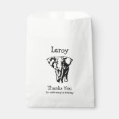 Sachets En Papier Merci éléphant (Devant)