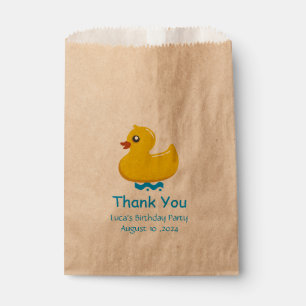 Sachets En Papier Merci en caoutchouc jaune de canard