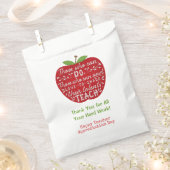 Sachets En Papier Merci enseignant scolaire | Citation Apple Teachin (Coupé)