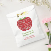 Sachets En Papier Merci enseignant scolaire | Citation Apple Teachin (Scellé)