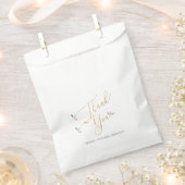 Sachets En Papier Merci Festif Moderne Typographie Traite (Coupé)