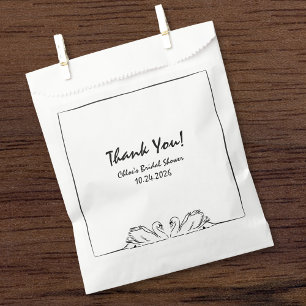 Sachets En Papier Merci Fête des mariées de  de Swan manuscrit intem