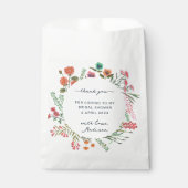 Sachets En Papier Merci Fête des mariées fleur sauvage (Devant)