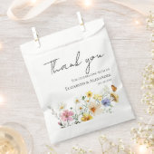 Sachets En Papier Merci | Fleur sauvage coloré Boho Mariage (Coupé)