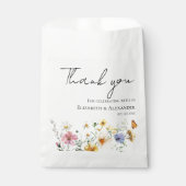 Sachets En Papier Merci | Fleur sauvage coloré Boho Mariage (Devant)