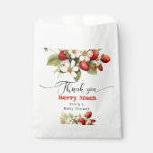 Sachets En Papier Merci fraise baby shower (Devant)