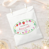 Sachets En Papier Merci fraise fête d'anniversaire (Coupé)