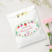 Sachets En Papier Merci fraise fête d'anniversaire (Scellé)
