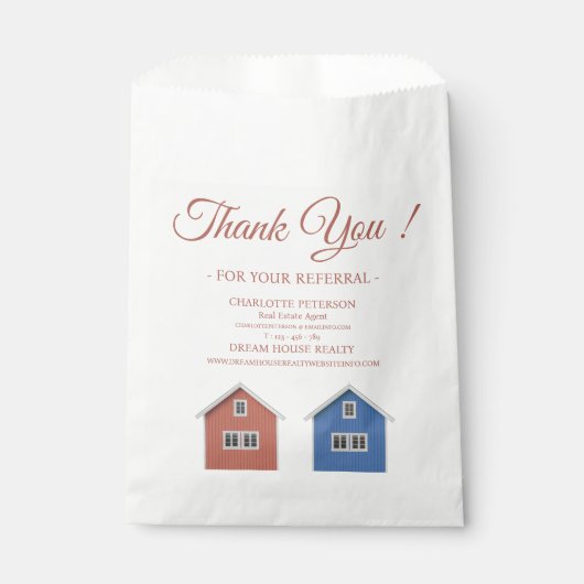 Sachets En Papier Merci Immobilier Pour Votre Référence (Devant)