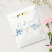 Sachets En Papier Merci Mariage bleu Dusty (Scellé)