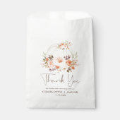 Sachets En Papier Merci Mariage Citrouille délicieux automne (Devant)