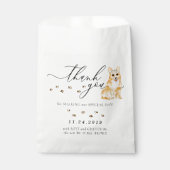 Sachets En Papier Merci Mariage de chien de Corgi (Devant)