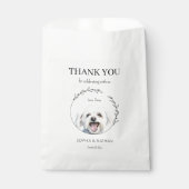 Sachets En Papier Merci Mariage de chien maltais simple (Devant)