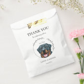Sachets En Papier Merci Mariage de chien simple Rottweiler (Scellé)