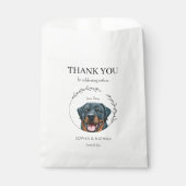 Sachets En Papier Merci Mariage de chien simple Rottweiler (Devant)