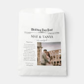 Sachets En Papier Merci Mariage de journal classique élégant (Devant)