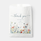 Sachets En Papier Merci Mariage Fleur sauvage dynamique (Devant)