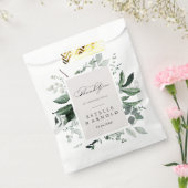 Sachets En Papier Merci Mariage Géométrie Calligraphie Vert (Scellé)