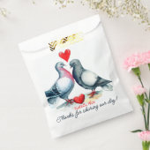 Sachets En Papier Merci, Mariage mignon à deux pigeons (Scellé)