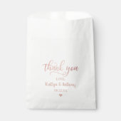 Sachets En Papier Merci Mariage Rose chic Gold Foil (Devant)