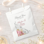 Sachets En Papier Merci Mariage rose élégant (Coupé)