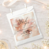 Sachets En Papier Merci Mariage RoseGold Earthtone Aquarelle (Coupé)