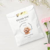 Sachets En Papier Merci Mariage simple de chien de caniche (Scellé)