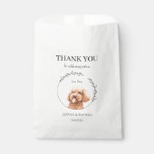 Sachets En Papier Merci Mariage simple de chien de caniche (Devant)
