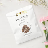 Sachets En Papier Merci Mariage simple de chien de caniche (Scellé)