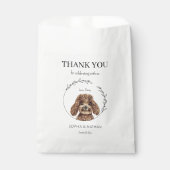 Sachets En Papier Merci Mariage simple de chien de caniche (Devant)