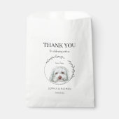 Sachets En Papier Merci Mariage simple de chien de caniche (Devant)