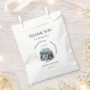 Sachets En Papier Merci Mariage simple de chien de caniche