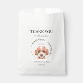 Sachets En Papier Merci Mariage simple de chien de caniche (Devant)