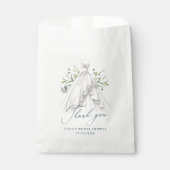 Sachets En Papier Merci Mariage verdoyant Fête des mariées (Devant)