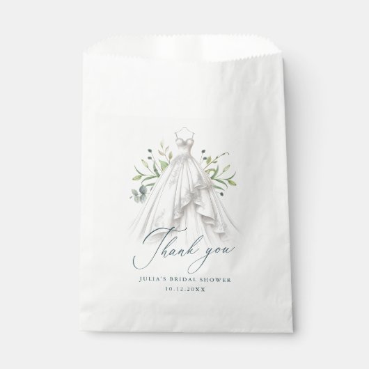 Sachets En Papier Merci Mariage verdoyant Fête des mariées (Devant)