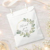 Sachets En Papier Merci Mariage vert Eucalyptus rustique Favoriser (Coupé)