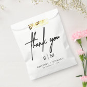 Sachets En Papier Merci minimal Mariage noir (Scellé)