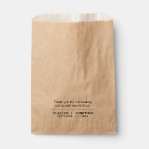 Sachets En Papier Merci moderne simple traitement Mariage personnali