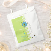 Sachets En Papier Merci Moderne Vert Fleur Simple (Coupé)