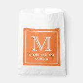 Sachets En Papier Merci Monogramme Chic Moderne Pour Venir (Devant)