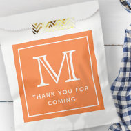 Sachets En Papier Merci Monogramme Chic Moderne Pour Venir