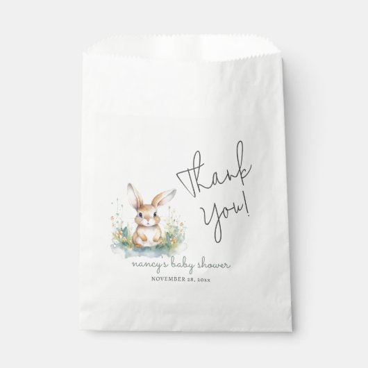 Sachets En Papier Merci neutre genre Bunny Spring (Devant)
