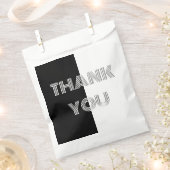 Sachets En Papier Merci Noir Blanc Op Art Rétro Simple Design (Coupé)
