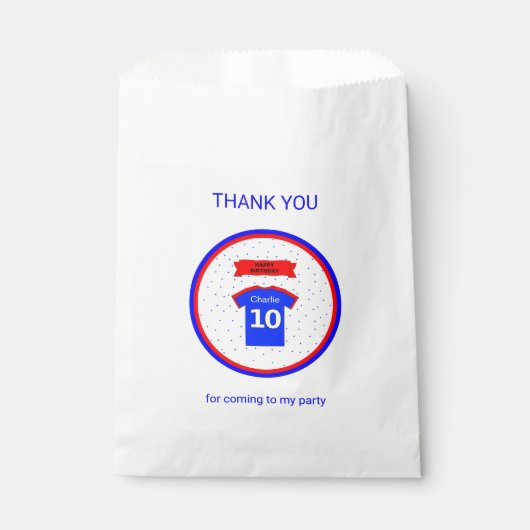 Sachets En Papier Merci nom personnalisé 10e anniversaire (Devant)